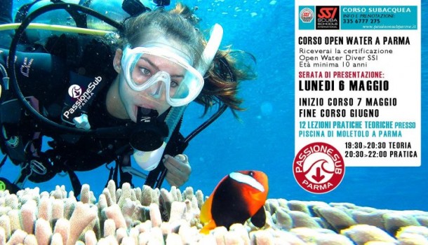 corso open water diver Parma